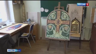 Омские мастера создают уникальную мозаику для часовни в Стаханове