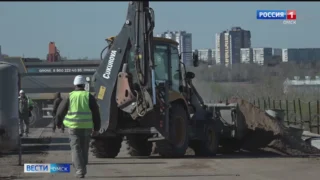 Без отставаний от срока и задержек зарплат: в Омске продолжается ремонт моста у Телецентра