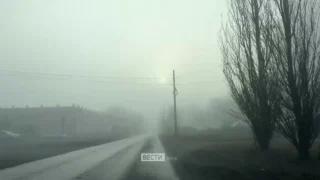 Омск накрыл густой туман