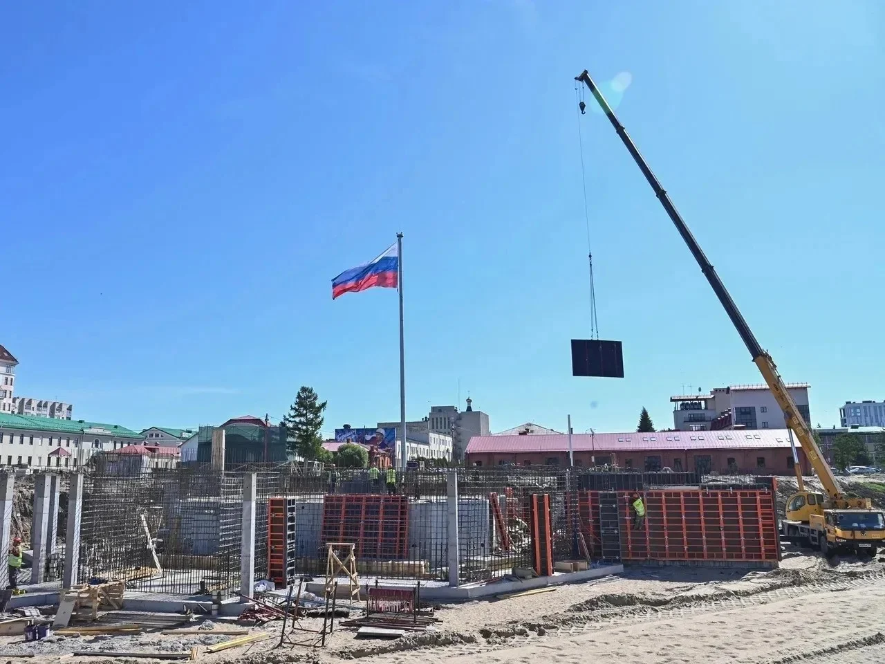 В Омске активно продвигается благоустройство набережной Иртыша