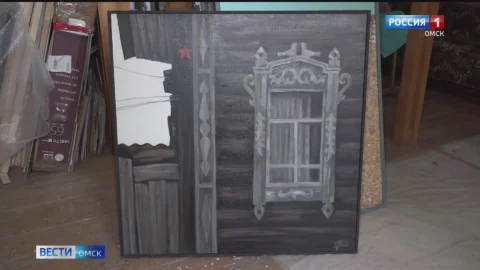 В фойе Омского телецентра развернулась выставка, посвященная 81-й годовщине Победы