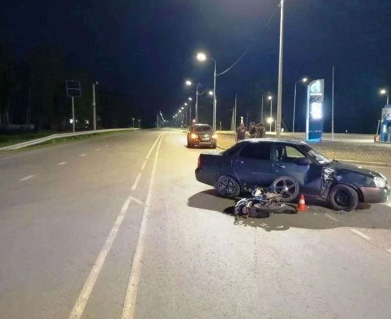В Омской области произошло ДТП с несовершеннолетним мотоциклистом