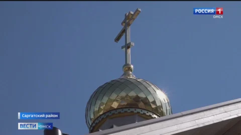 В Саргатском районе в селе Тамбовка освятили храм в честь иконы Божией Матери «Троеручица»