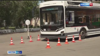 В Омске прошли соревнования лучших водителей троллейбусов