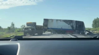 На трассе Омск – Тюмень образовалась большая пробка из-за ДТП