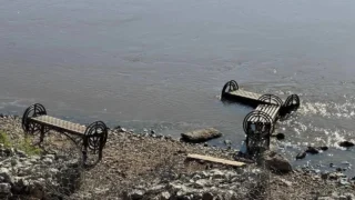 Хотели любоваться рекой поближе: в Омске утопили лавочки из сквера Алтунина
