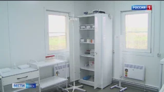 В Калачинском районе завершается возведение нового модульного фельдшерско-акушерского пункта