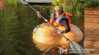 В Москве прошли гонки на тыквах
