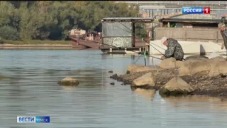 В Омской области значительно упал уровень воды в Иртыше