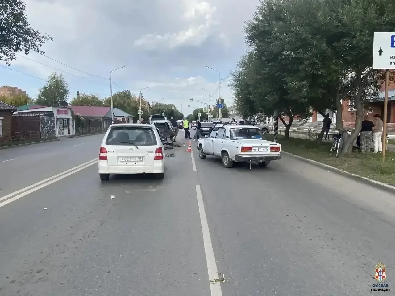 Пять легковых автомобилей столкнулись в Омске на улице Герцена